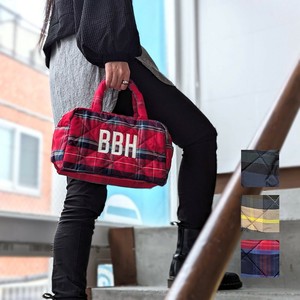 "BBH" QUILTED MINI BOSTON - CHECK / ランチバッグ ボストンバッグ 保温保冷 犬のお散歩バッグ