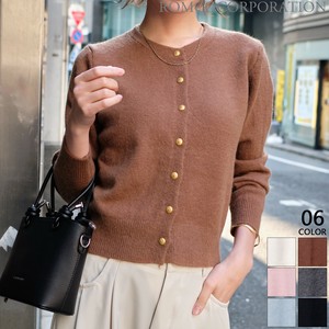 再入荷！【2024新作商品♪】金ボタンクルーネックニットカーディガン