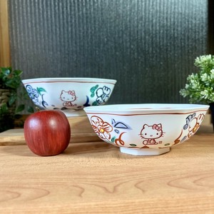 Sanrio Donburi Bowl Red Blue Hello Kitty Indigo 21cm