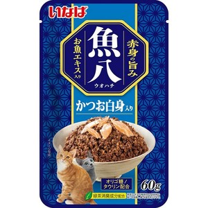 ［いなばペットフード］魚八パウチ かつお白身入り 60g
