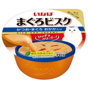［いなばペットフード］まぐろビスクカップ かつお・まぐろ おかか入り 70g