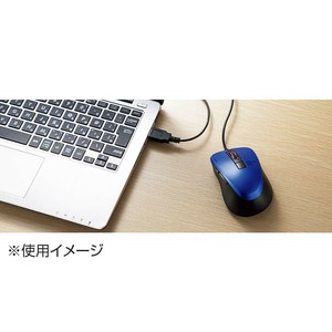 静音有線ブルーLEDマウス(5ボタン) MA-BL156R