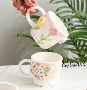 ◆◆大人気◆◆INSスタイル 手作り マグカップ アフタヌーンティー アイデア 抽出カップ 牛乳カップ 花卉
