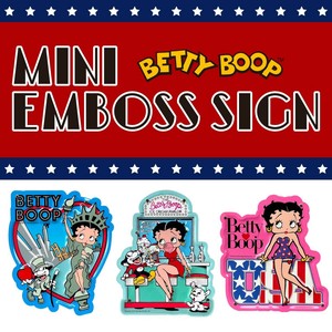 【ブリキ看板】【BETTY BOOP】MINI EMBOSS METAL SIGN エンボスメタルサイン べティちゃん
