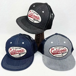 デニム メッシュキャップ フラットバイザー ベースボール 帽子 メンズ レディース