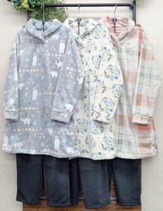 【2024秋冬新作】【あったかアイテム】ミンクフリースチュニック＆シャギーパンツセット　GY