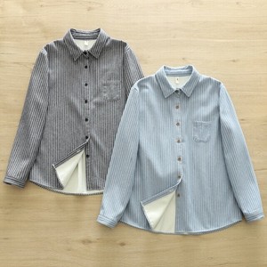 Button Shirt/Blouse Ladies fashion Stripe [A/W]