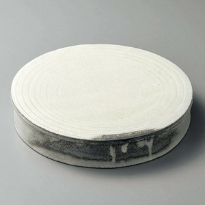 灰釉粉引8.5台皿(信楽焼)　日本製　和食器 陶器