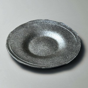 黒窯変8.8丸皿(信楽焼)　日本製　和食器 陶器