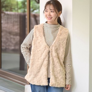 Vest/Gilet V-Neck Fake Fur
