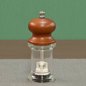 【在庫限り・お買い得品】W892/P BR デルタ6型木蓋 アクリル胡椒挽き ブラウン