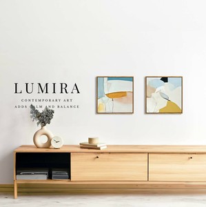 LUMIRA アートパネル 2枚1セット ミニマル モダン 北欧 韓国インテリア ジャパンディ グレー ベージュ
