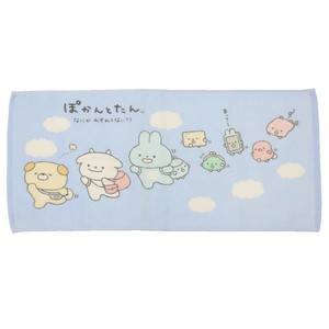 【フェイスタオル】ぽかんとたん プリントロングタオル ぽかんとたんおでかけ