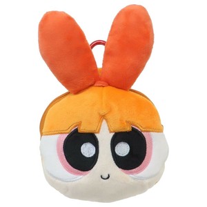 【ポーチ】パワーパフガールズ カラビナ付きぬいぐるみファスナーマスコット ブロッサム
