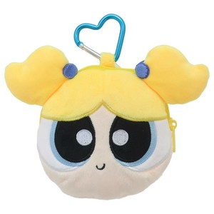 【ポーチ】パワーパフガールズ カラビナ付きぬいぐるみファスナーマスコット バブルス