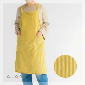 【残りわずか】コーデュロイ×ボア　H型エプロン　キッチン雑貨　防寒　あったか