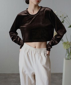 T-shirt Cropped Velour