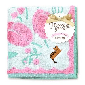 Towel Handkerchief Toweling handkerchief Tulips 25 x 25cm