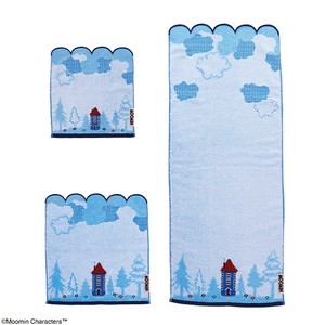 【MOOMIN ムーミン】雲とムーミンやしき 【ミニタオル・ウォッシュタオル・フェイスタオル】