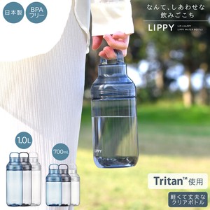 Water Bottle Gray Clear 700mL Made in Japan