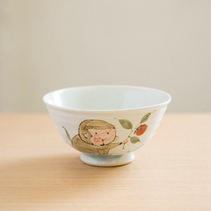 有田焼　波佐見焼　手描　干支茶碗　猿