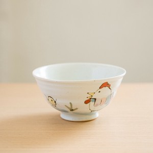 有田焼　波佐見焼　手描　干支茶碗　鶏