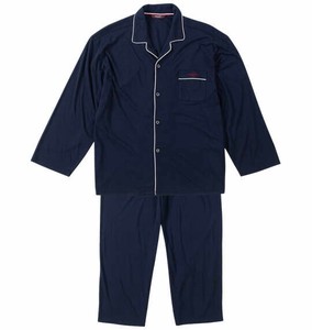 marie claire homme ビッグサイズ メンズ TC天竺長袖パジャマ ネイビー  3L 4L 5L 6L 8L