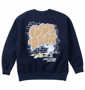 BEN DAVIS ビッグサイズ メンズ ウォールアートクルーネックスウェット ネイビー  3L 4L 5L 6L