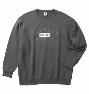 ELEMENT ビッグサイズ メンズ FOR LIFEクルースウェット グレー  3L 4L 5L 6L