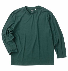 Mc.S.P ビッグサイズ メンズ オーガニックコットンクルーネック長袖Tシャツ ダークグリーン