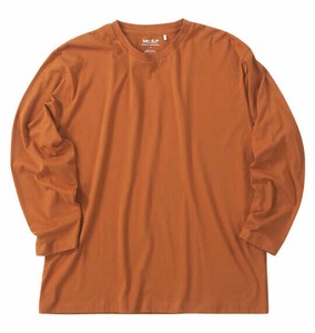 Mc.S.P ビッグサイズ メンズ オーガニックコットンクルーネック長袖Tシャツ オレンジ  3L 4L 5L 6L 7L 8L