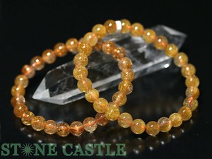 ☆高品質☆【ブレスレット】ヴィーナスヘアルチルクォーツ (約7〜7.5mm) 【天然石 パワーストーン】