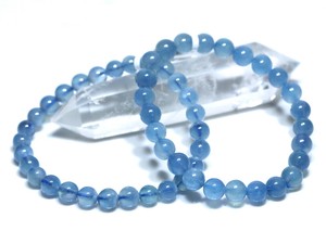 ☆高品質☆【ブレスレット】マダガスカル産ディープアクアマリン (約6.5〜7mm) 【パワーストーン】