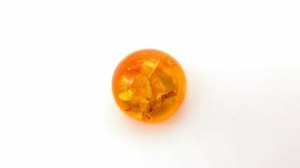 ☆天然石☆化石☆【琥珀(アンバー)】☆男女共通☆半円カボ☆Rd Cab☆15×15×7mm