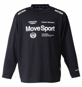 MOVESPORT ビッグサイズ メンズ ドライメッシュオーセンティックロゴ長袖Tシャツ ブラック  3L 4L 5L 6L