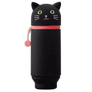 LIHIT LAB.(リヒトラブ)　PuniLabo　スタンドペンケース　BIGサイズ　クロネコ　A-7714-3