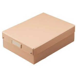 LIHIT LAB.(リヒトラブ)　Roomy　折りたたみボックス　浅型　A4　ピンク　A-795-12