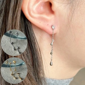 ピアス パーティ 華奢 大ぶり レディース シルバー ゴールド アクセサリー 揺れる チェーン モチーフ