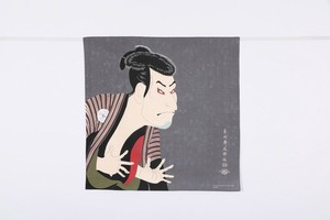 Tenugui Towel Gray Japanese Style Ukiyoe Made in Japan