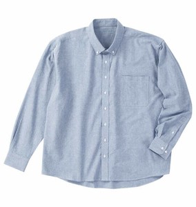 Mc.S.P ビッグサイズ メンズ オーガニック100オックス長袖B.Dシャツ ブルー