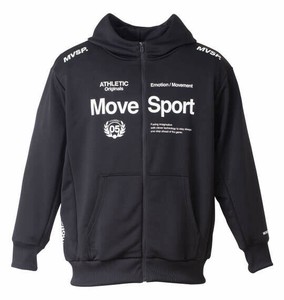 MOVESPORT 大きいサイズ メンズ ライトスムーススウェットオーセンティックロゴフルジップフーディー