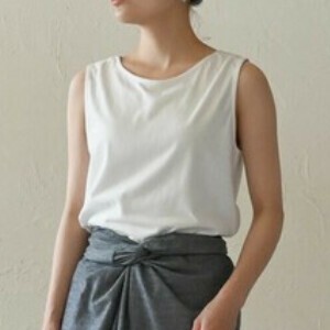 【25年春夏新作】<フェアトレード>オーガニックコットンカットソー ノースリーブトップ