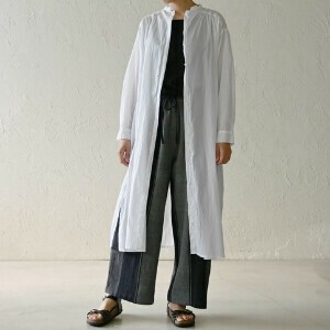 【25年春夏新作】<フェアトレード>オーガニックコットンピンタックヨークワンピース