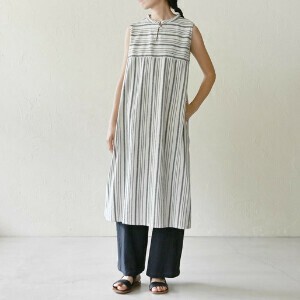 Casual Dress Sleeveless Dress Stripe Fair Trade [S/S NEW]