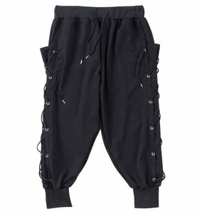 PSYCHO NATION ビッグサイズ メンズ サイドレースアップパンツ ブラック×ブラック  3L 4L 5L 6L