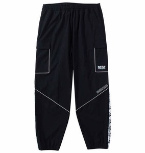 SY32 by SWEET YEARS ビッグサイズ メンズ パイピングナイロンカーゴパンツ ブラック  3L 4L 5L 6L