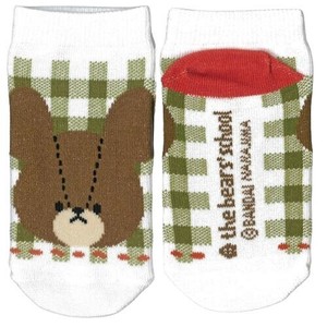 くまのがっこう ジャッキーとねこ キッズソックス GR