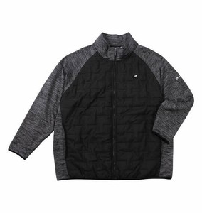 Phiten ビッグサイズ メンズ ボンディングフリース×タフタキルトジャケットチャコール  3L 4L 5L 6L 8L
