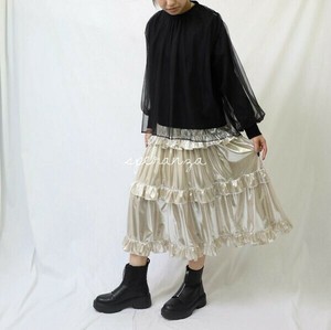 【WEB限定特別価格】シャイニーティアードフリルスカート