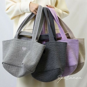 【再入荷】ハート刺繡　ヌビバッグ　ミニトートバッグ　4色